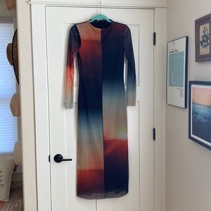Zara Mesh Sunset dress